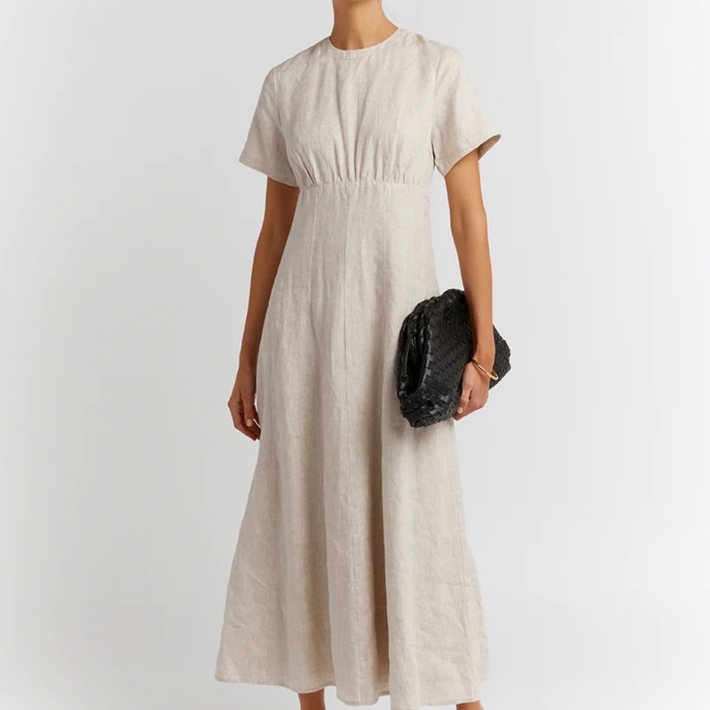 Dissh Jayde Natural Linen Midi Dress SOLD OUT 8